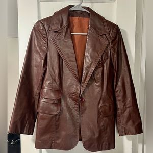 Vintage brown leather jacket